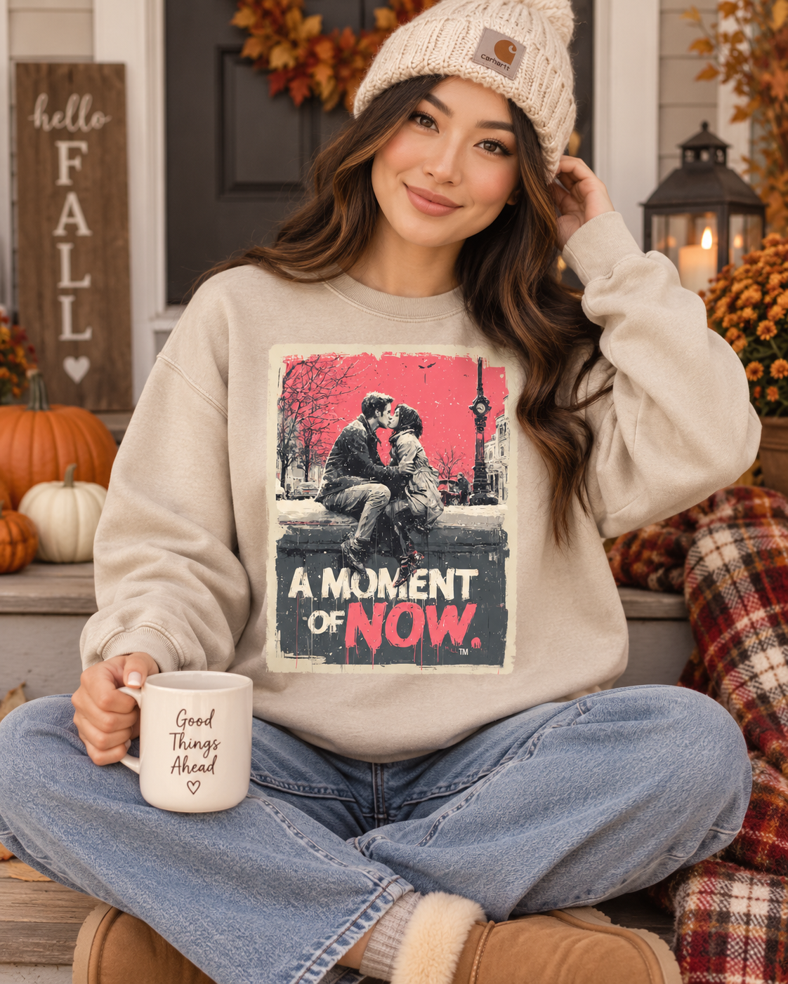 A Stolen Moment Graphic Sweatshirt – Romantic Kiss Crewneck