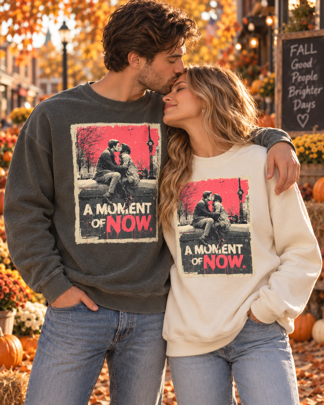 A Stolen Moment Graphic Sweatshirt – Romantic Kiss Crewneck