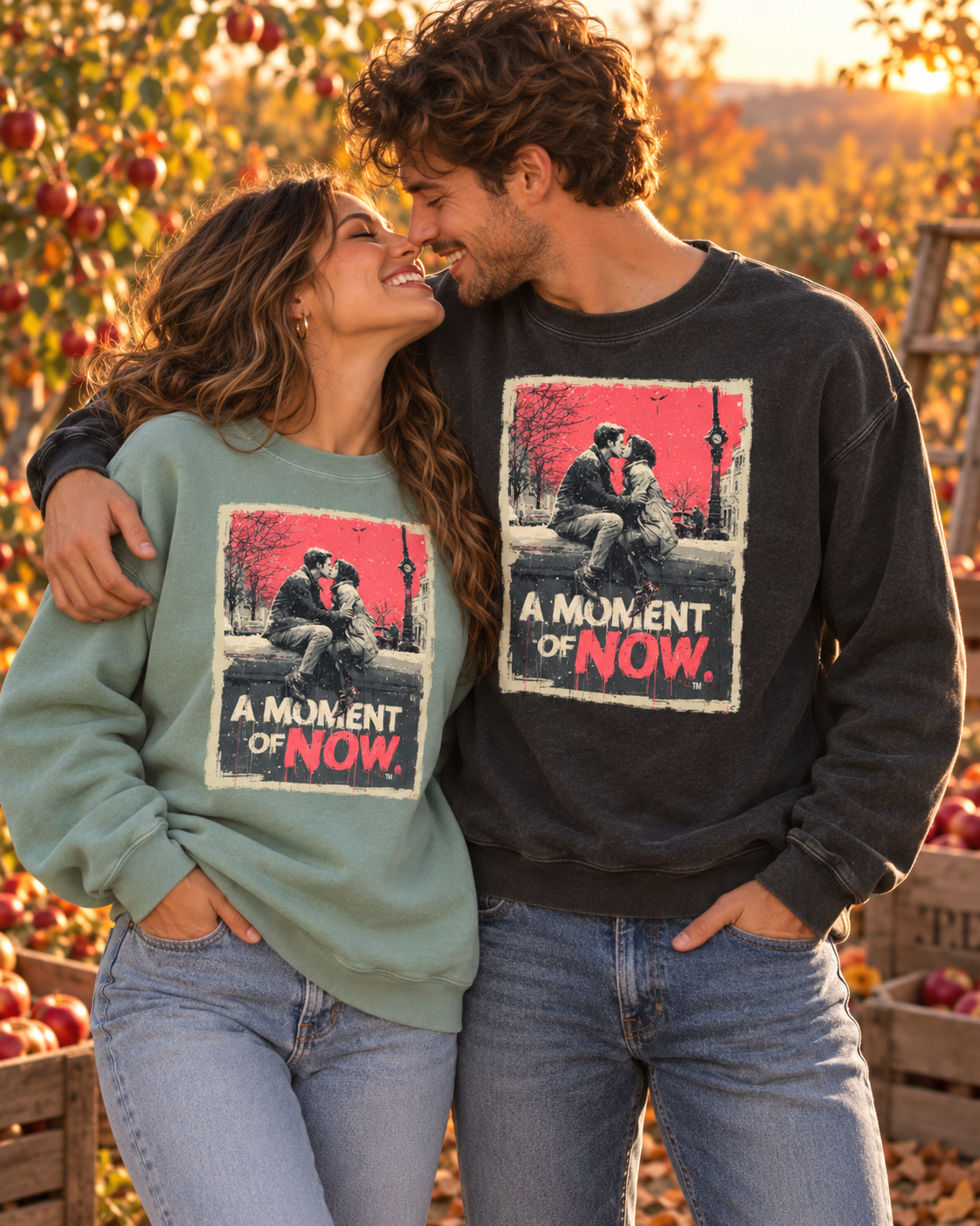 A Stolen Moment Graphic Sweatshirt – Romantic Kiss Crewneck