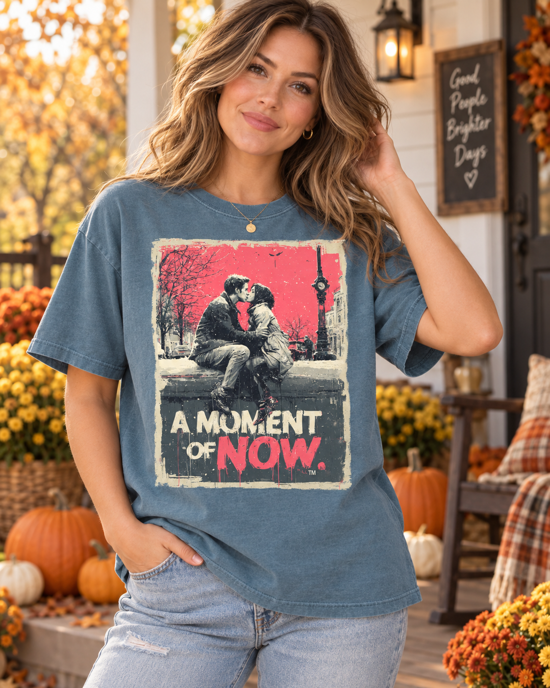 A Stolen Moment Graphic T-Shirt – Romantic Couple Kiss Tee
