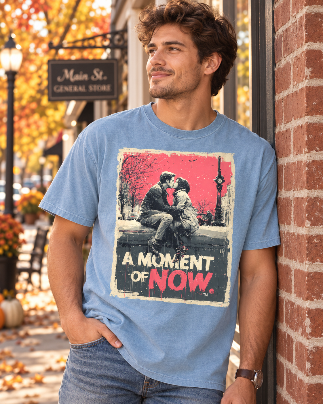 A Stolen Moment Graphic T-Shirt – Romantic Couple Kiss Tee