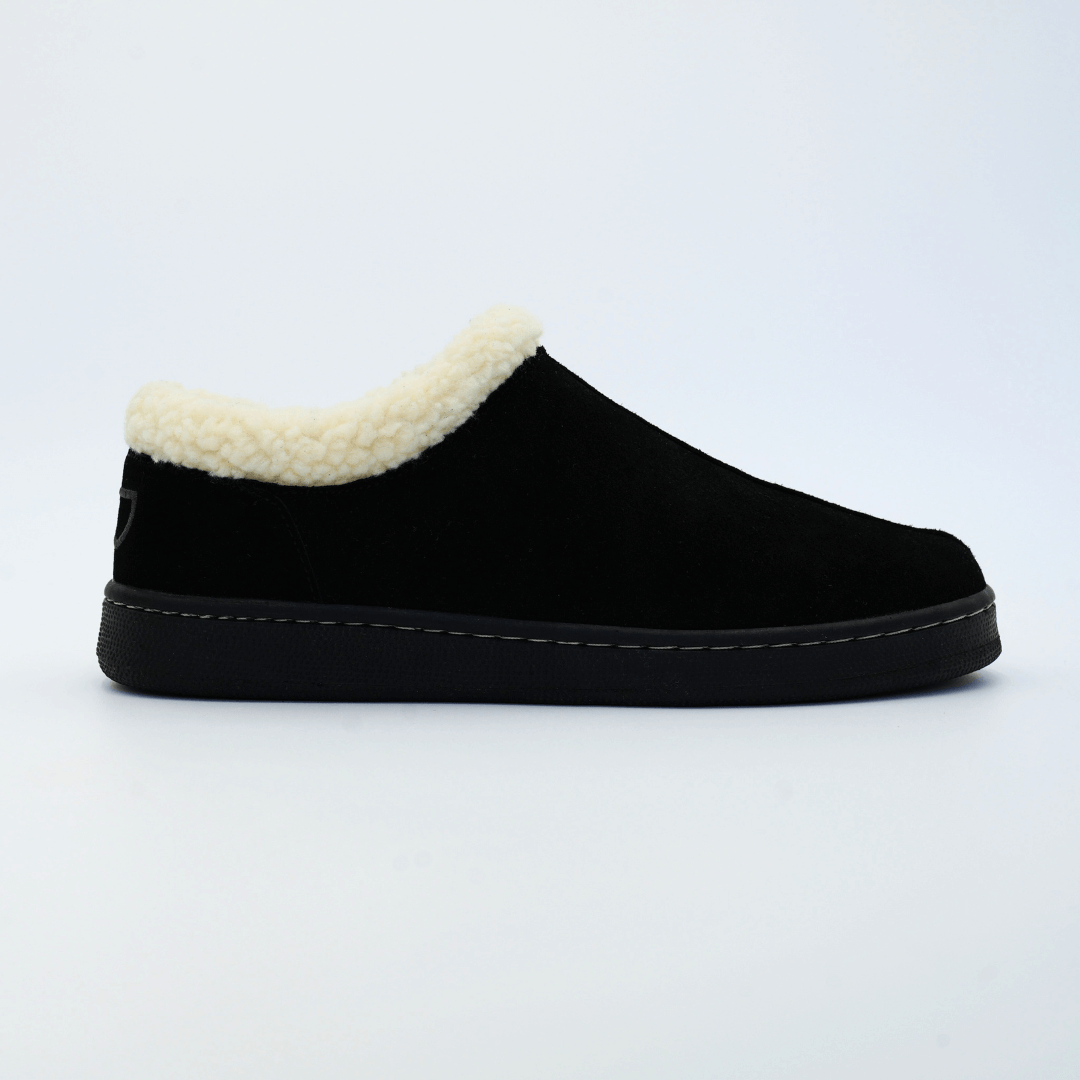 Ashton Furry Memory Foam Suede Slipper