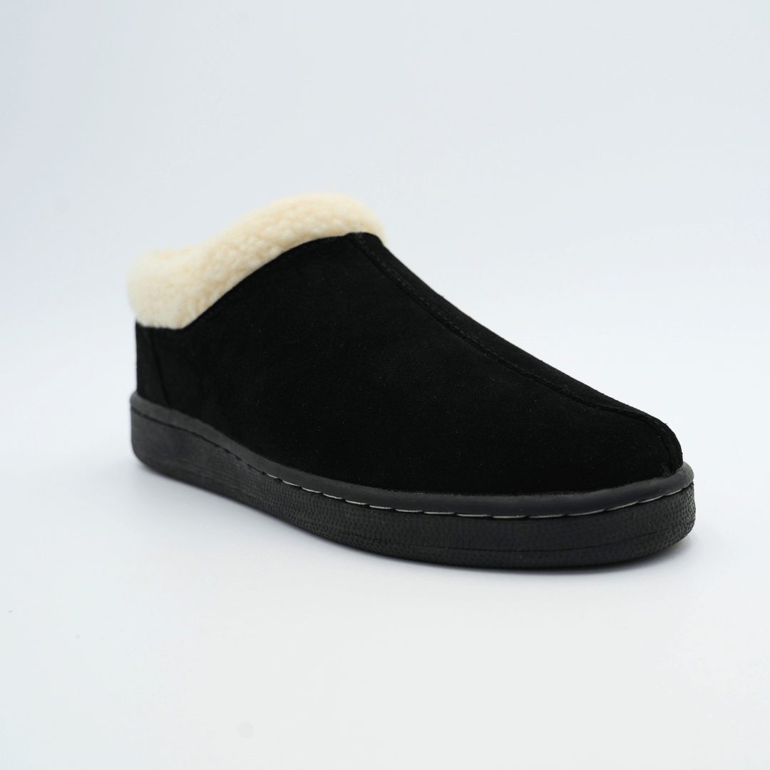 Ashton Furry Memory Foam Suede Slipper