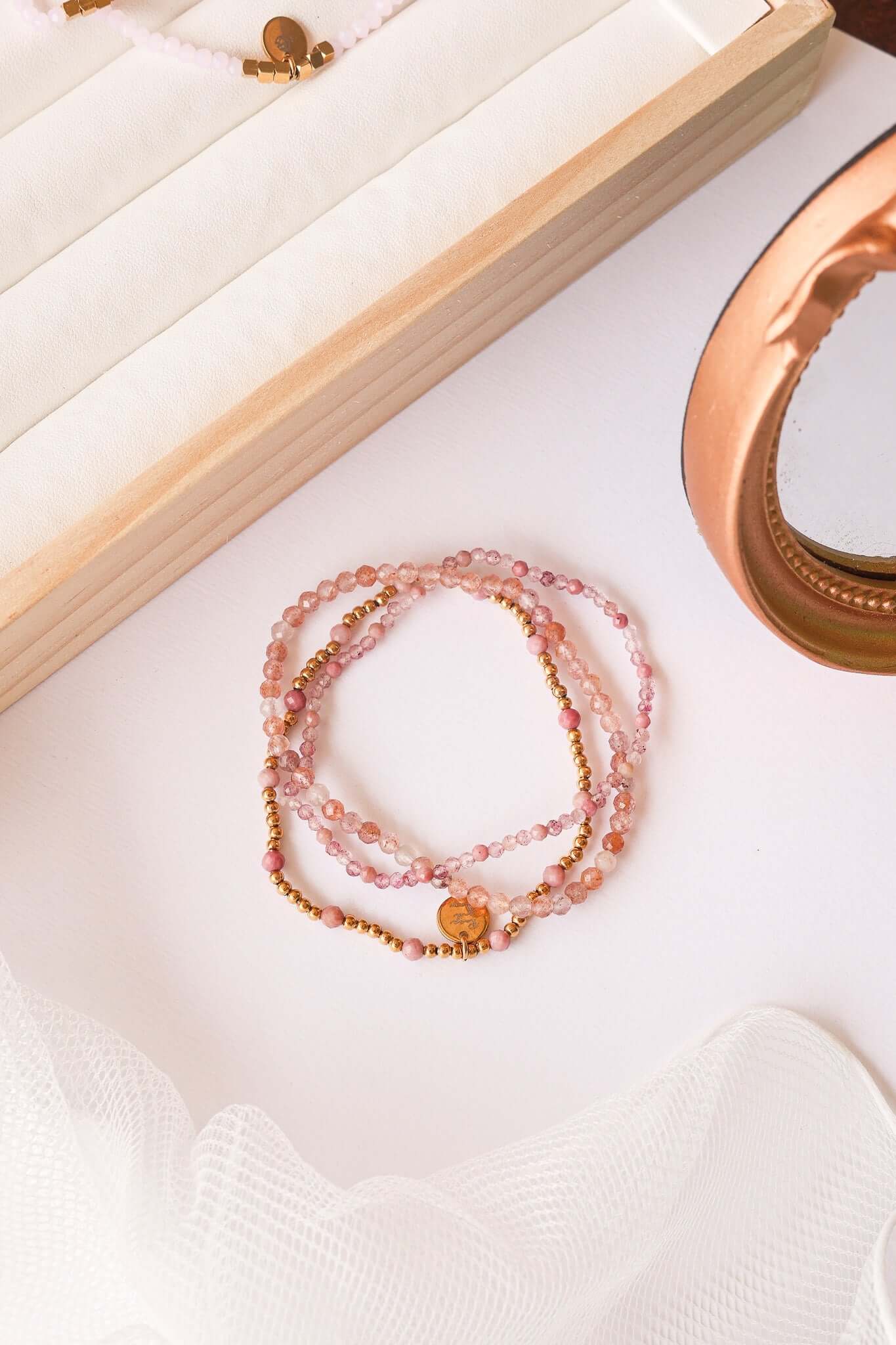 Aurora Stretch Bracelet Set | Iridescent Rainbow Jewelry, Bracelets, $ 36.00, A Moment Of Now™
