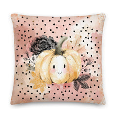Autumn Watercolor Pumpkin Throw Pillow – Seasonal Farmhouse Cushion | Boutique In USA, Throw Pillows, $ 65.00, A Moment Of Now™