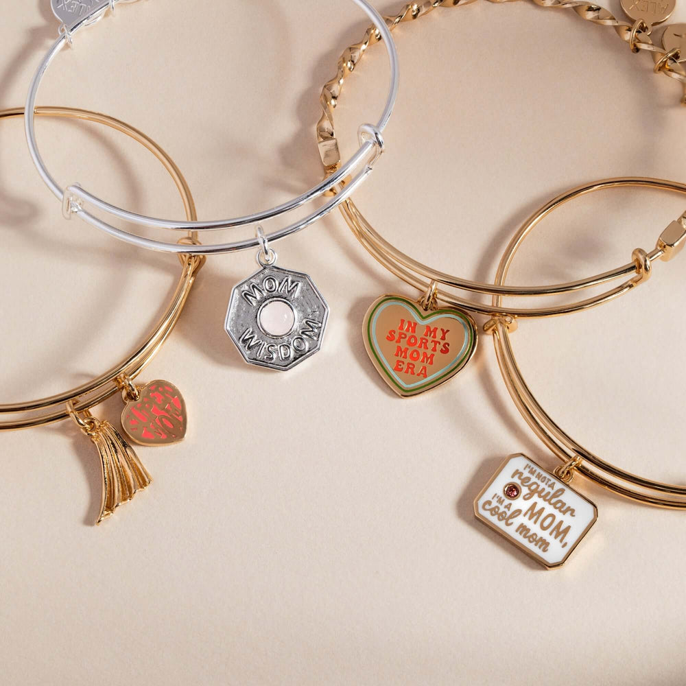 'Super Mom' Heart and Cape Charm Bangle, Bracelets, $ 34.00, A Moment Of Now™
