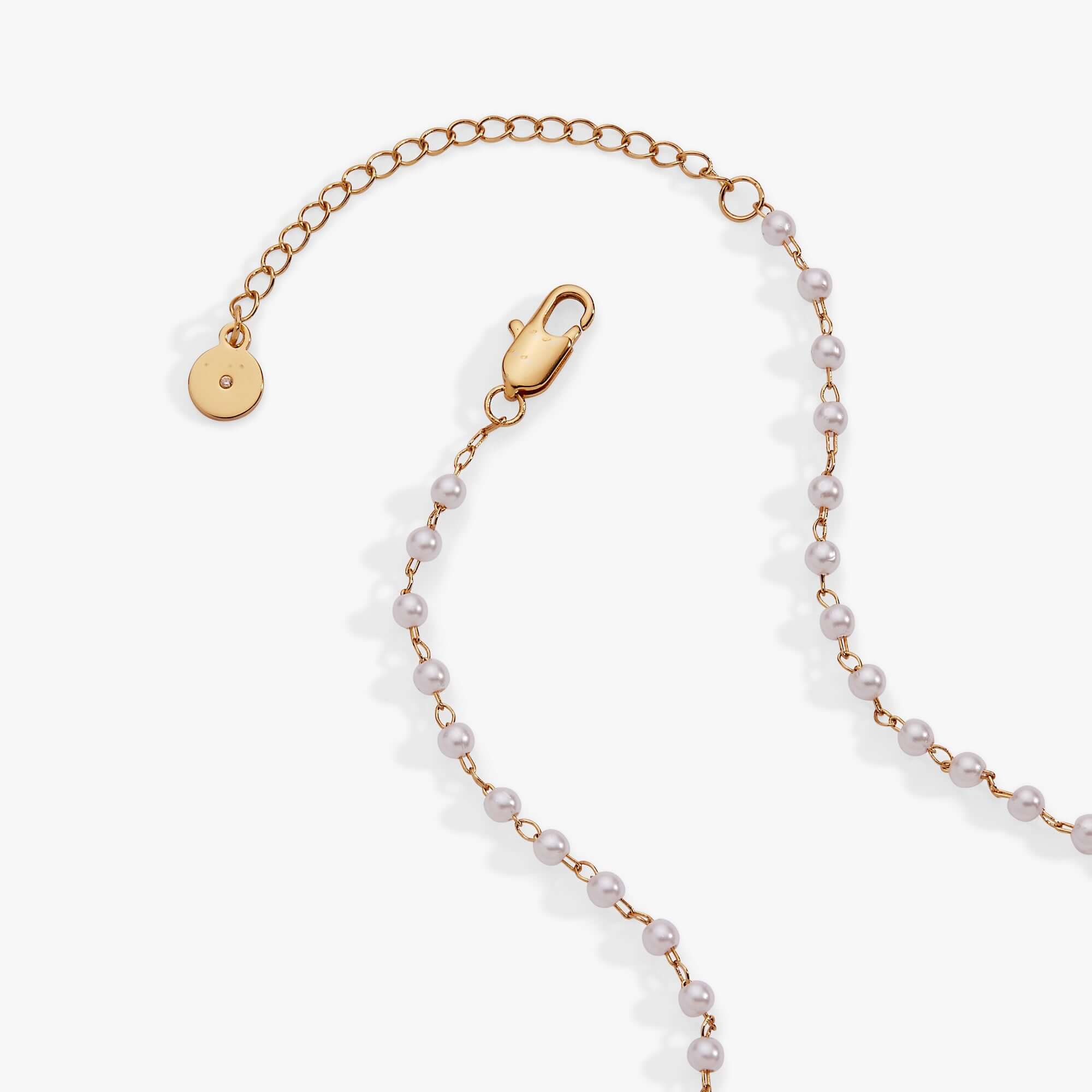 Bow Pearl Coquette Necklace, Necklaces, $ 48.00, A Moment Of Now™