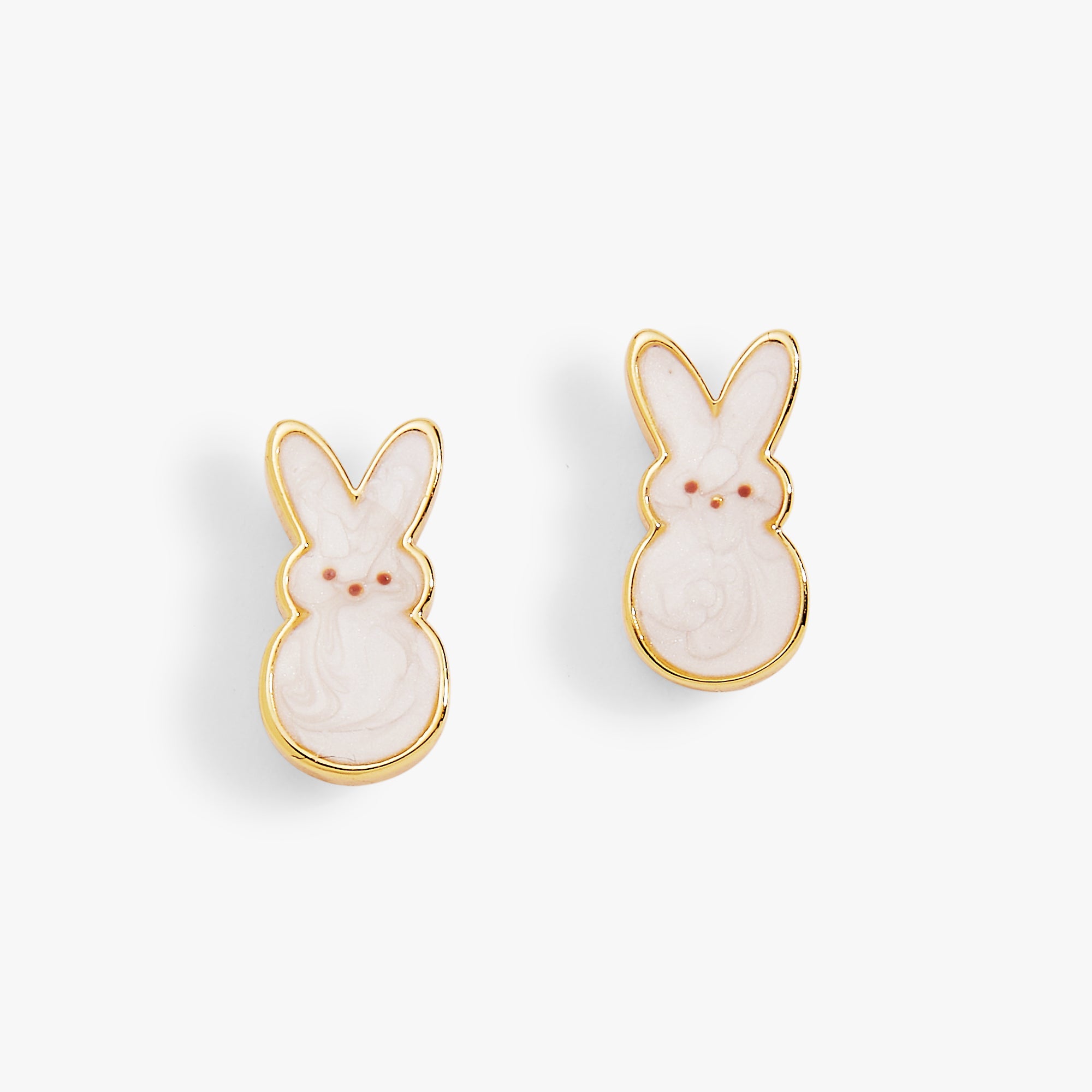 PEEPS® White Pearlized Bunny Studs