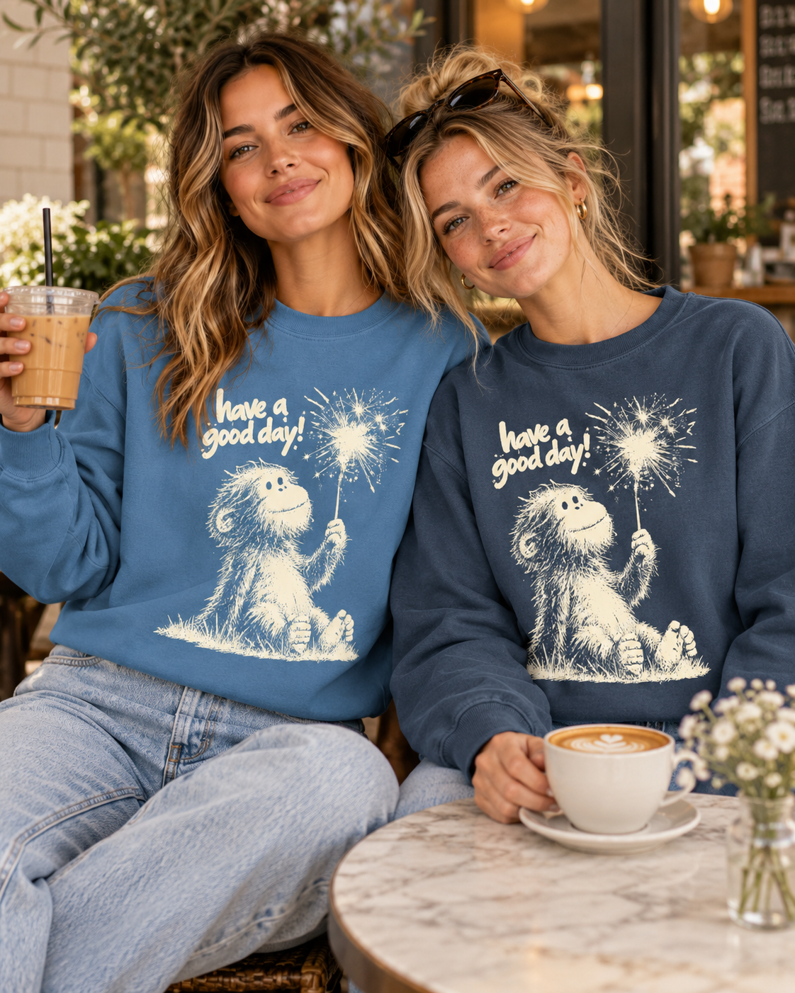 Have a Good Day Sasquatch sweatshirt lifestyle mockup