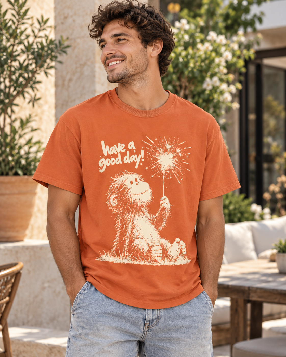 Have a Good Day Sasquatch T-shirt lifestyle mockup