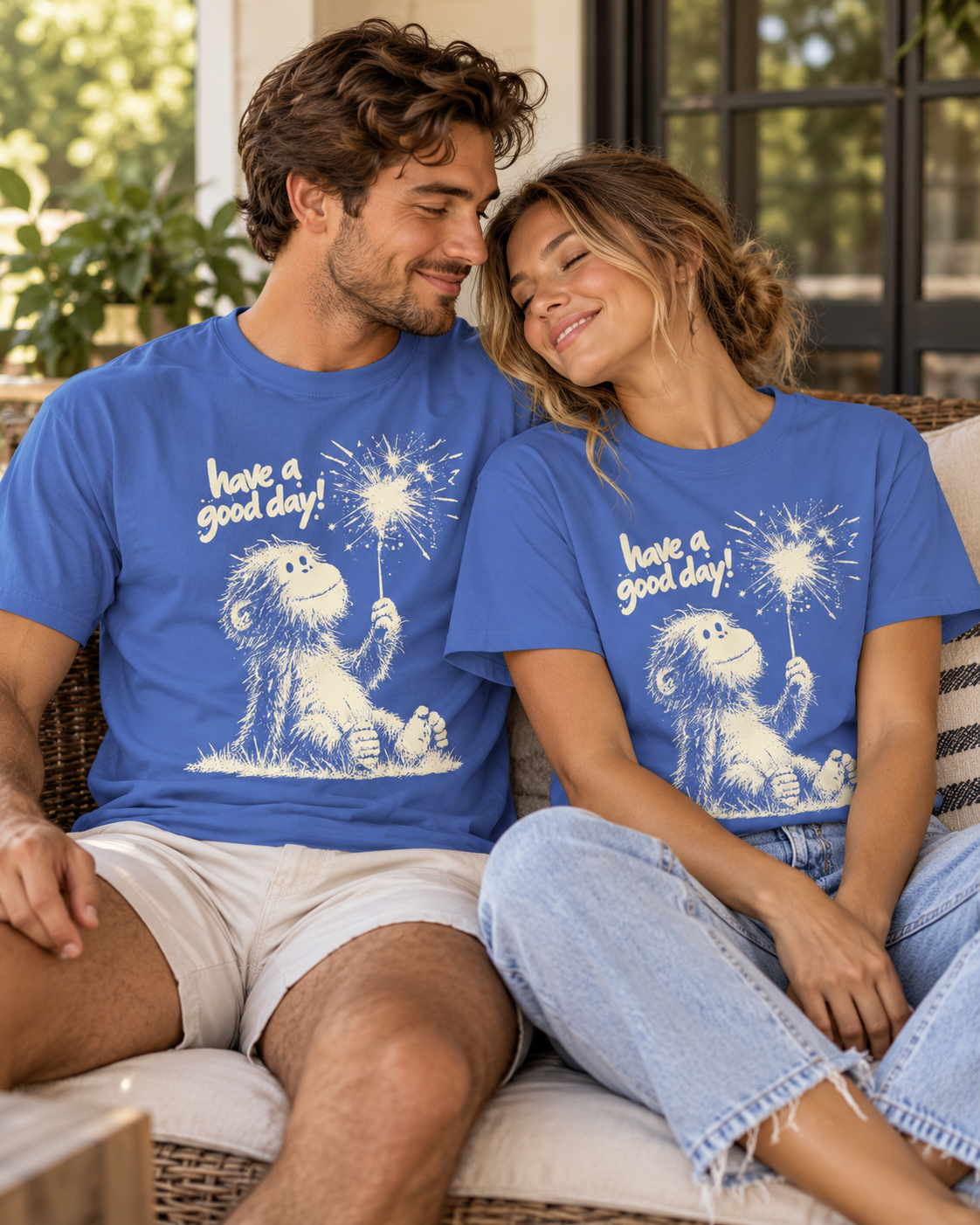 Comfort Colors Baby Bigfoot T-shirt lifestyle photo with Have a Good Day graphic