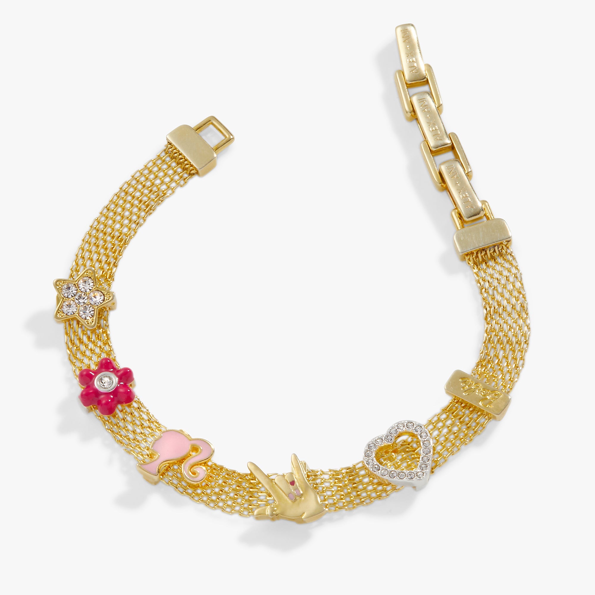 Barbie™ Multicharm Mesh Chain Bracelet, Bracelets, $ 58.00, A Moment Of Now™
