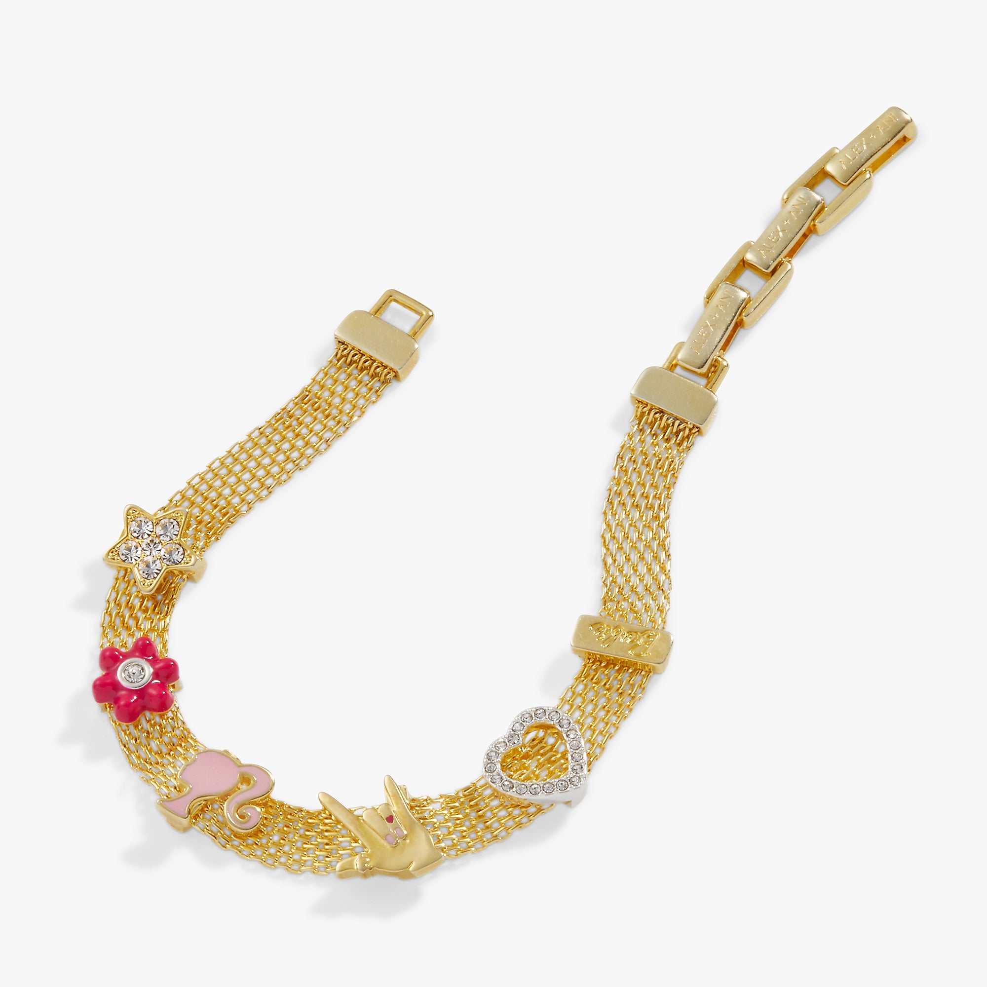 Barbie™ Multicharm Mesh Chain Bracelet, Bracelets, $ 58.00, A Moment Of Now™