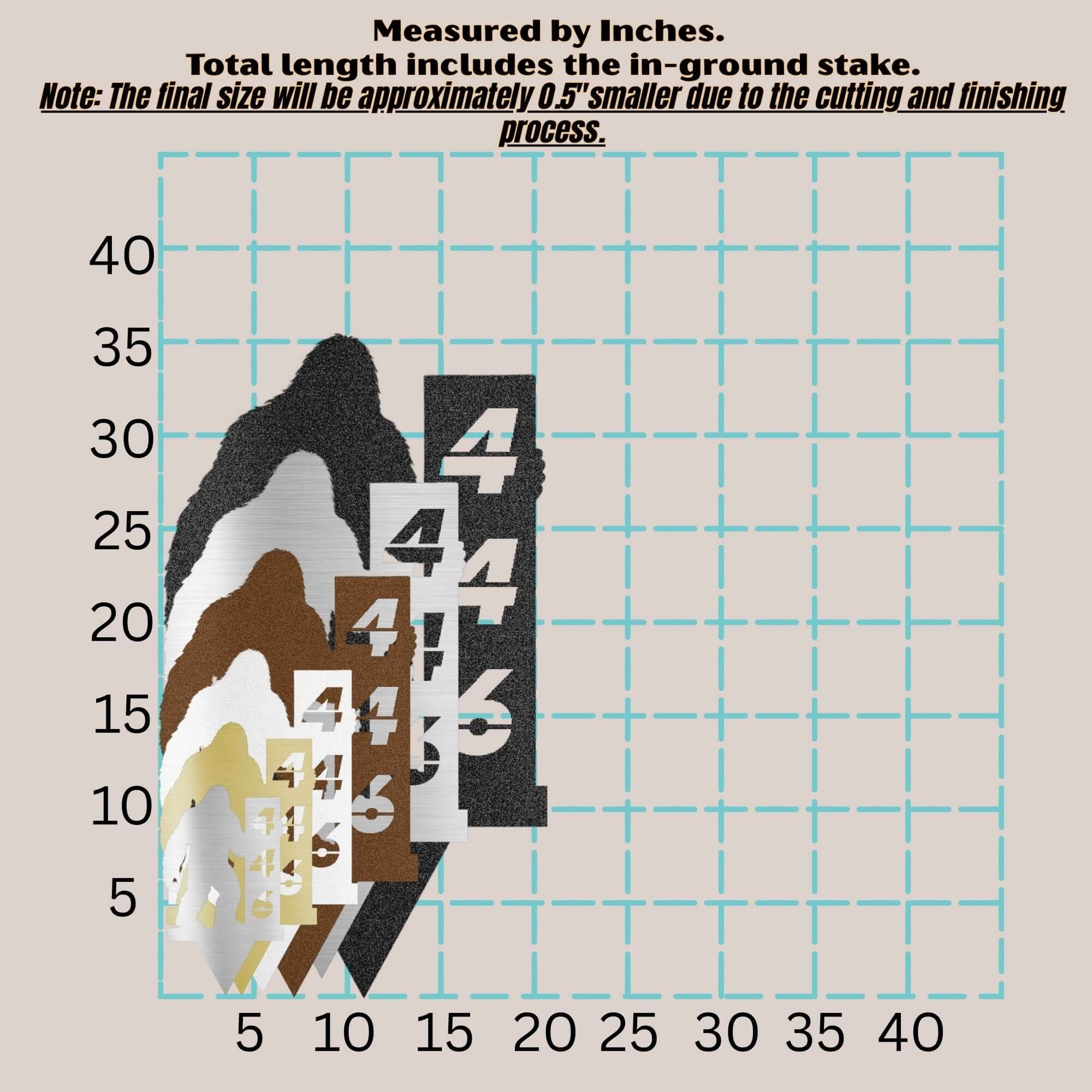 Bigfoot Custom Name, House Number, Message Metal Steel Wall Decor Personalized Gift