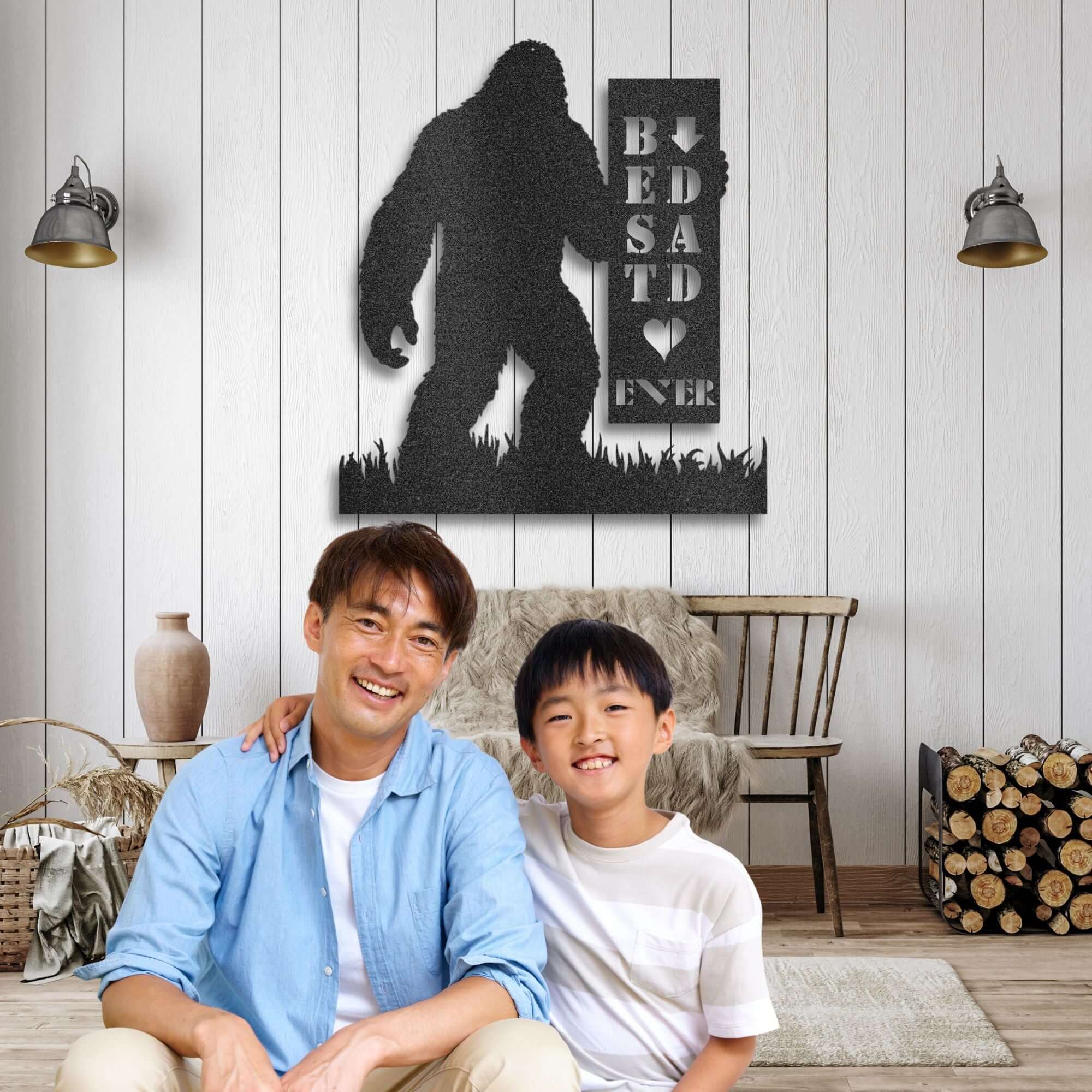 Bigfoot Custom Name, House Number, Message Metal Steel Wall Decor Personalized Gift