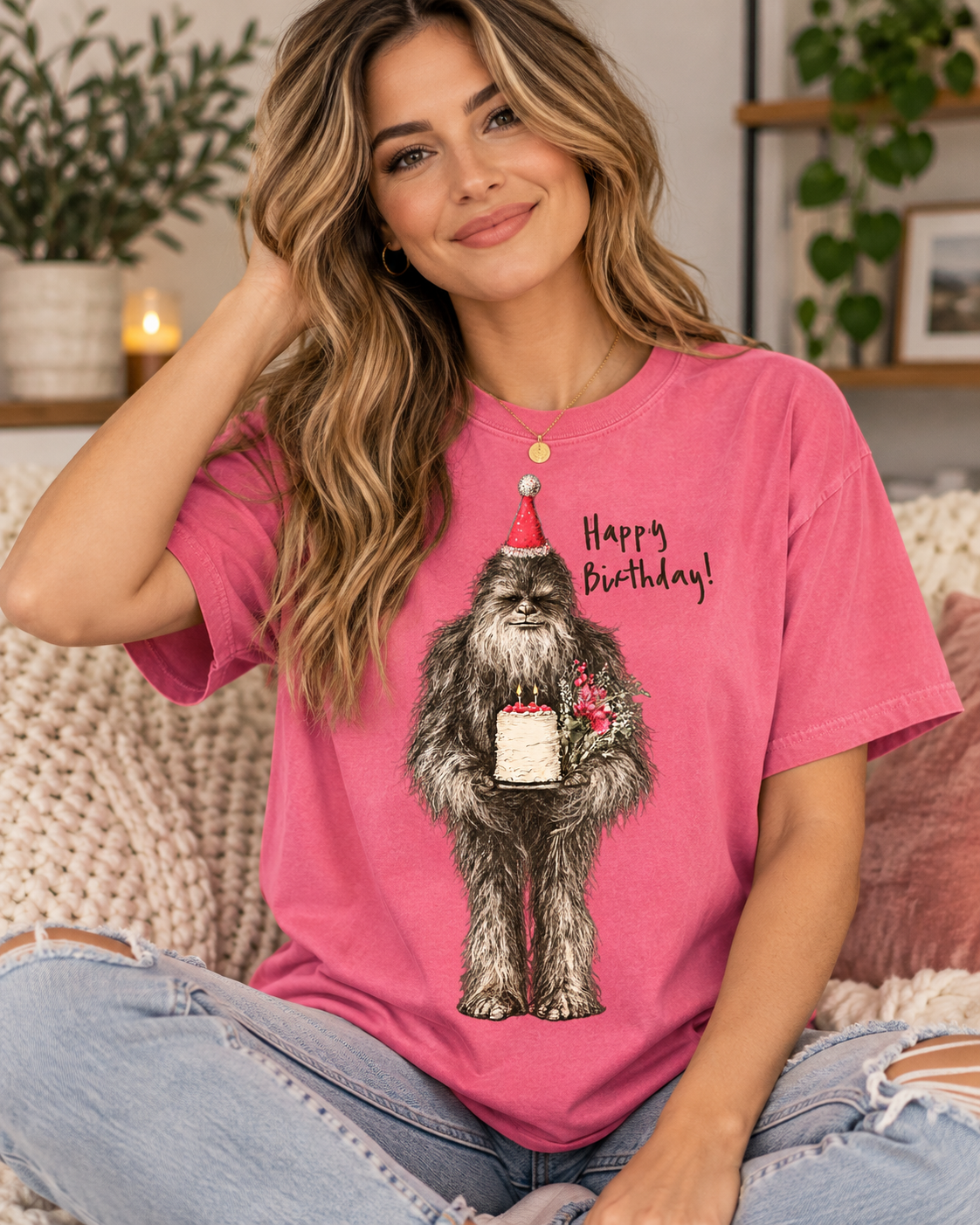 Funny Bigfoot Birthday T-shirt - Birthday Sasquatch Tee