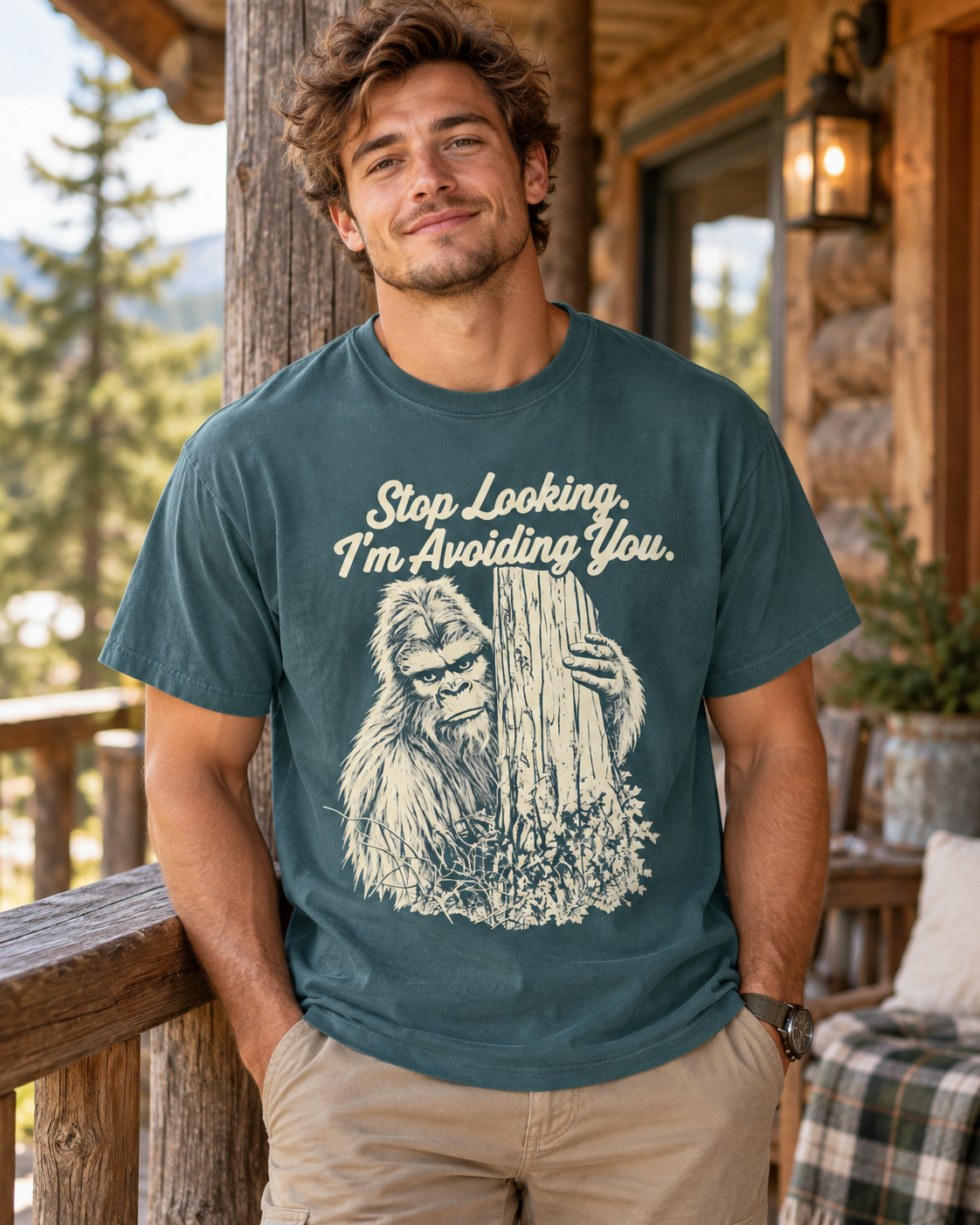 Stop Looking, I'm Avoiding You — Funny Bigfoot T-Shirt