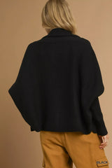 Black Open Front Cardigan with Versatile Front Pockets, , $ 45.00, A Moment Of Now™