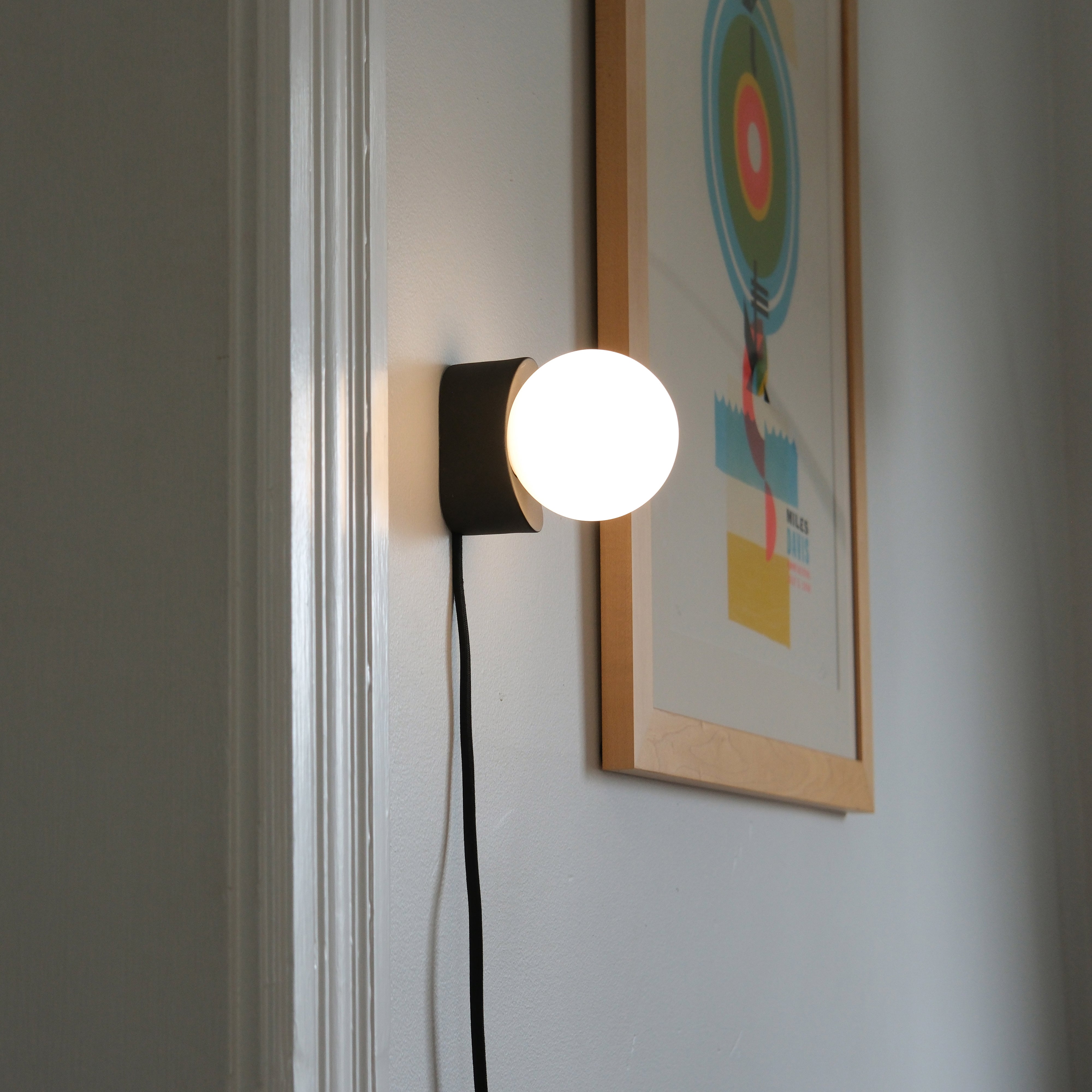 Iota Ceramic Wall Sconce Lamp with Glass Globe | Handmade in USA, Lamps, $ 229.00, A Moment Of Now™