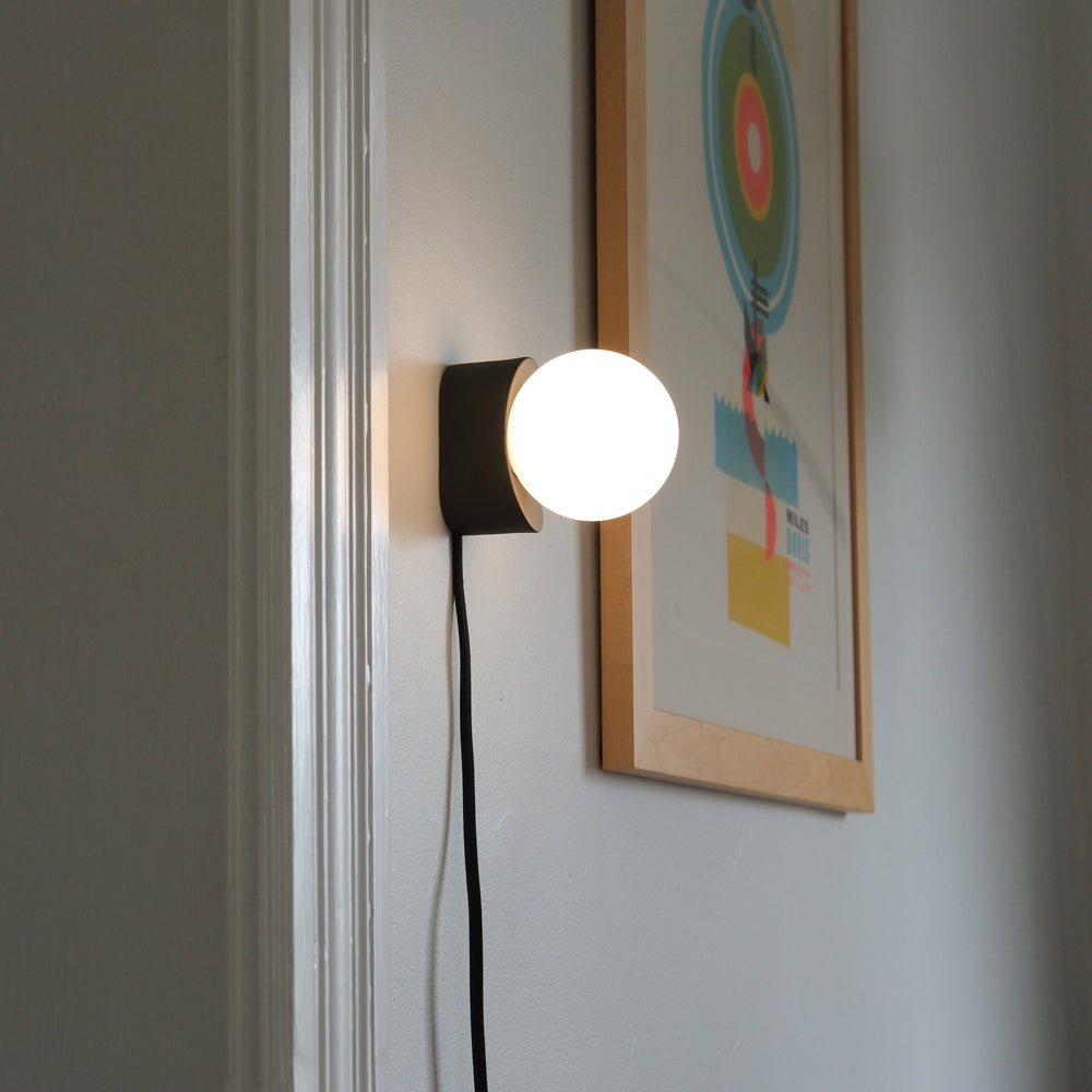 Iota Ceramic Wall Sconce Lamp with Glass Globe | Handmade in USA, Lamps, $ 229.00, A Moment Of Now™