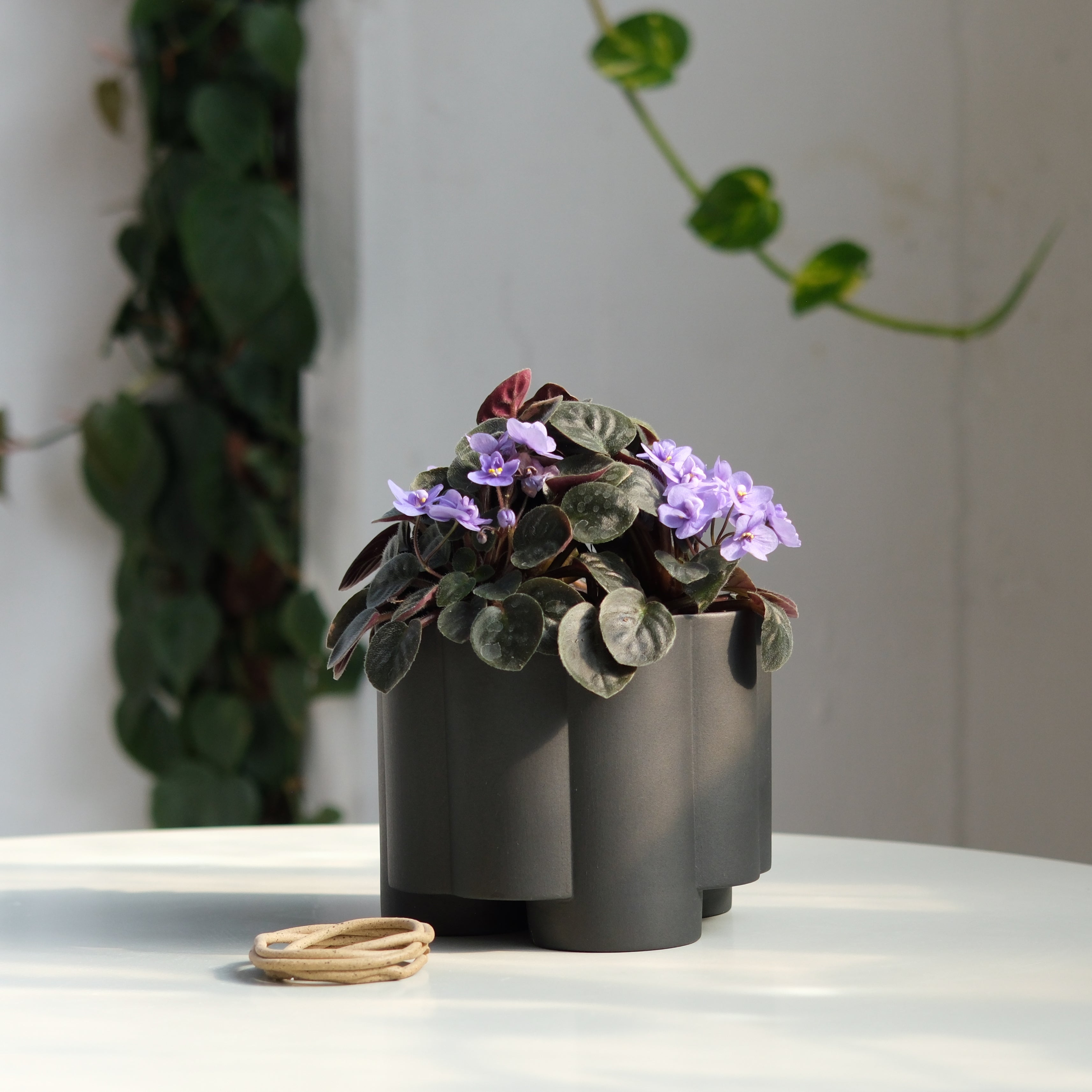 Pillar Handmade Ceramic Fluted Planter with Legs & Drainage - 5 Colors