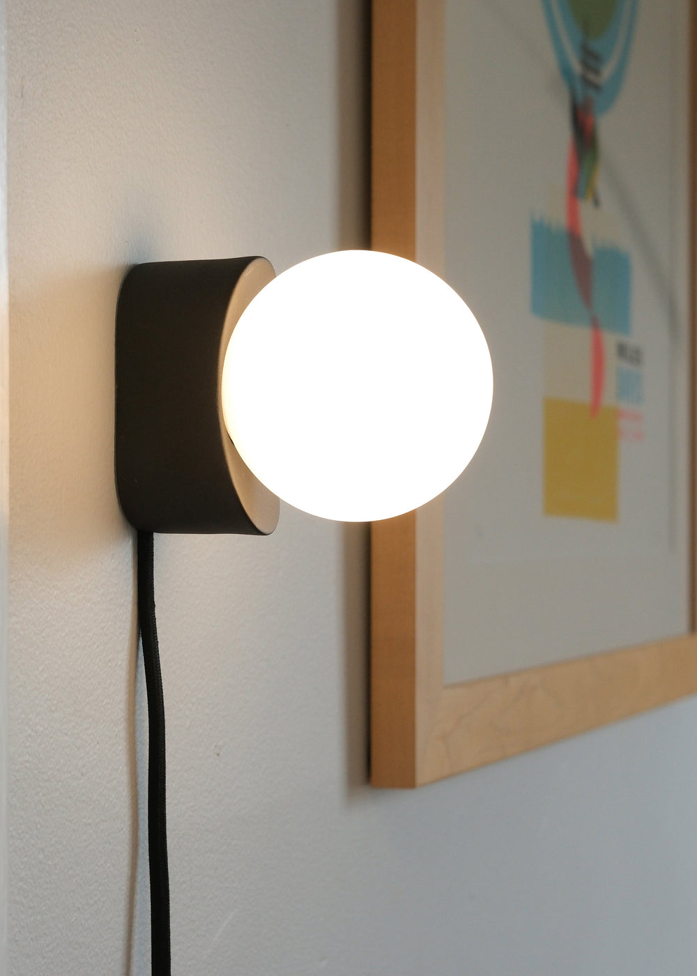 Iota Ceramic Wall Sconce Lamp with Glass Globe | Handmade in USA, Lamps, $ 229.00, A Moment Of Now™