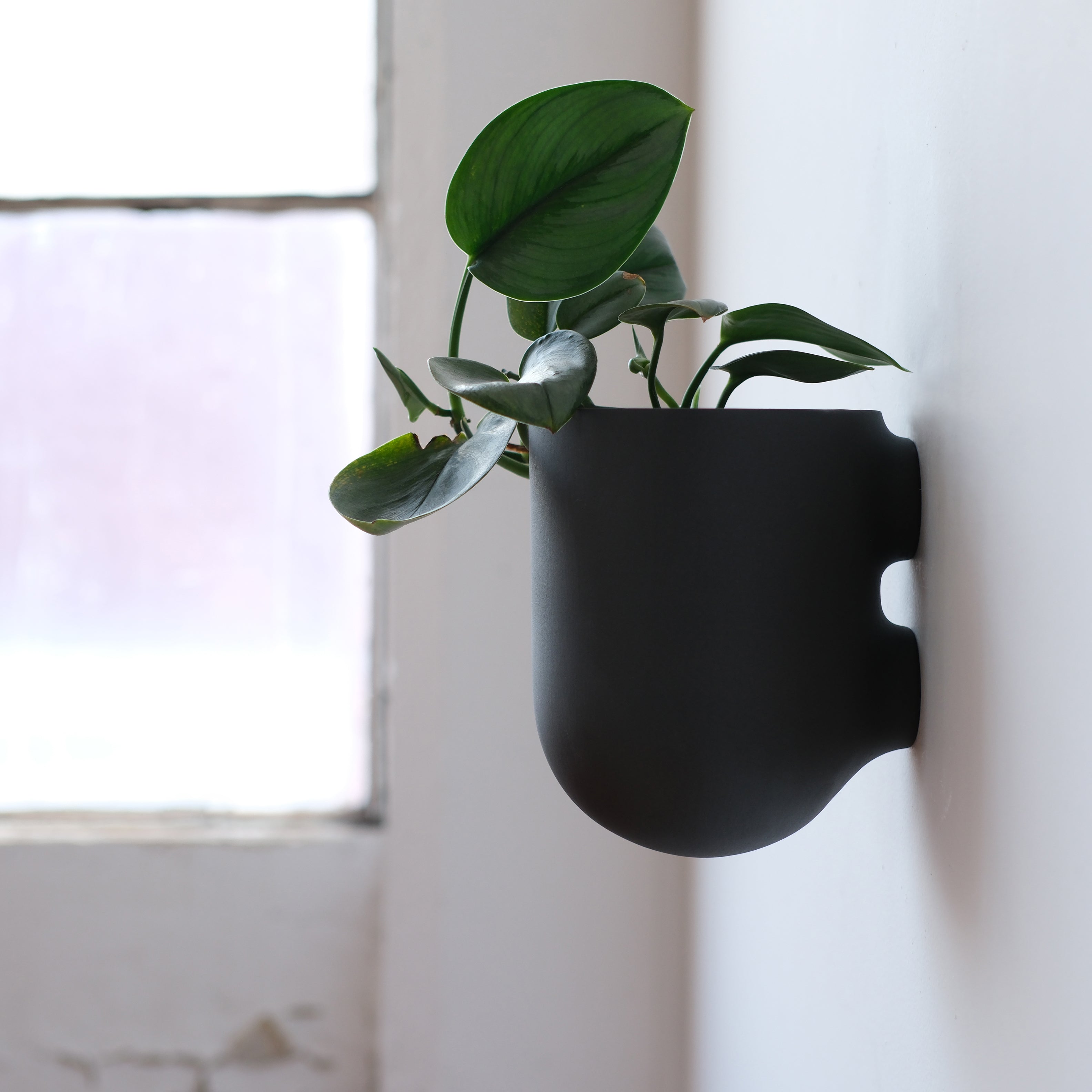 Bender Handmade Ceramic Wall Planter - Indoor & Outdoor with Drainage