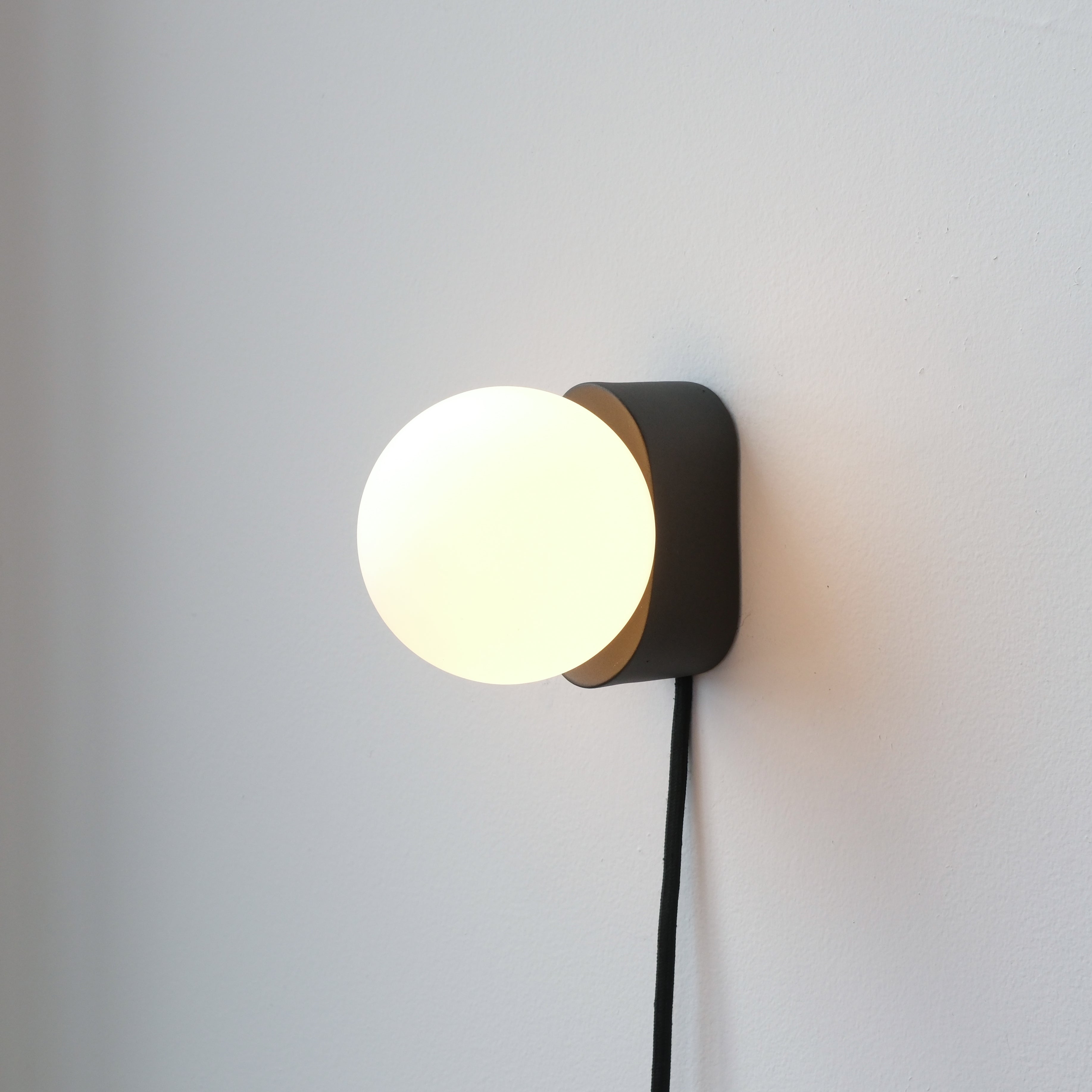 Iota Ceramic Wall Sconce Lamp with Glass Globe | Handmade in USA, Lamps, $ 229.00, A Moment Of Now™