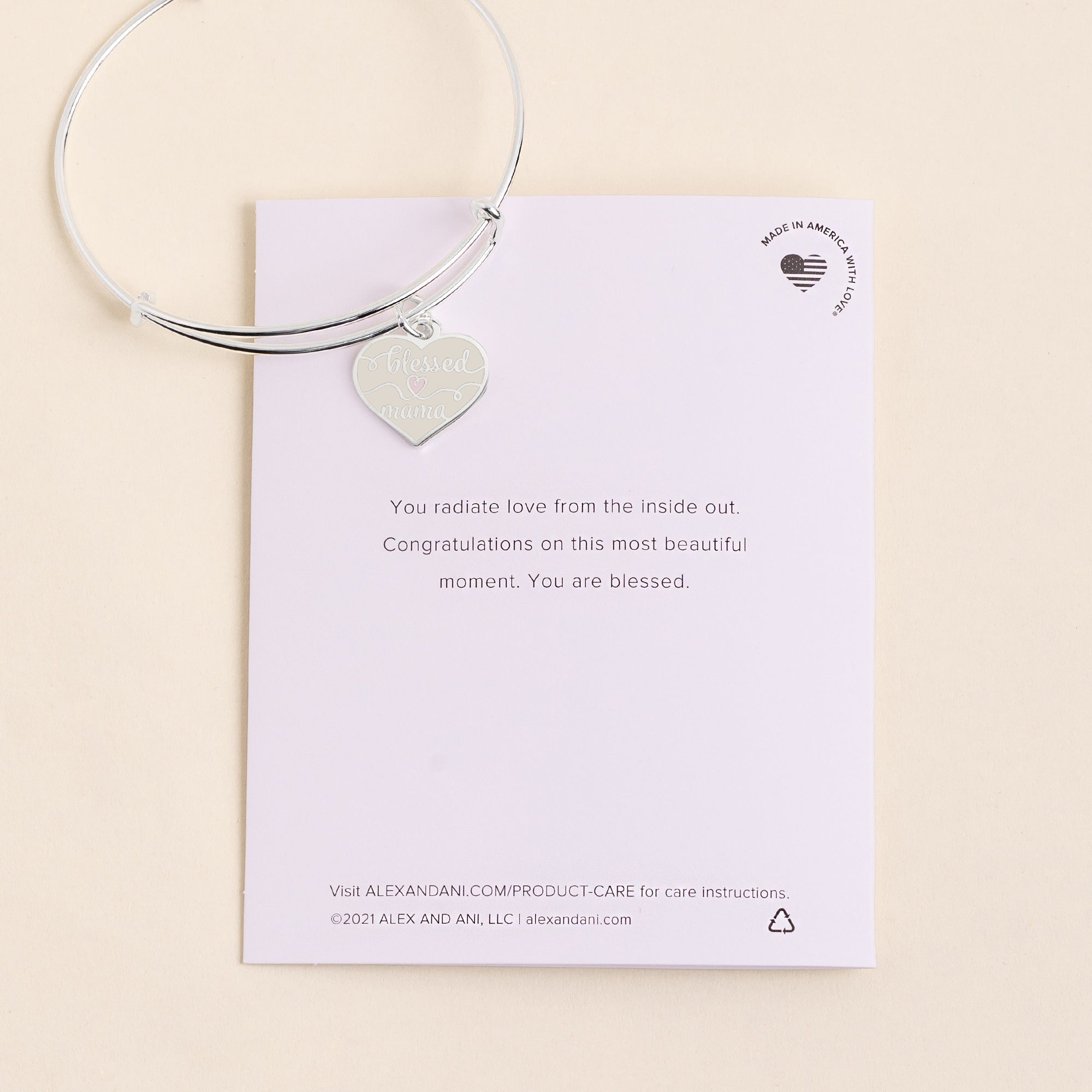 'Blessed Mama' Charm Bangle, Bracelets, $ 28.00, A Moment Of Now™