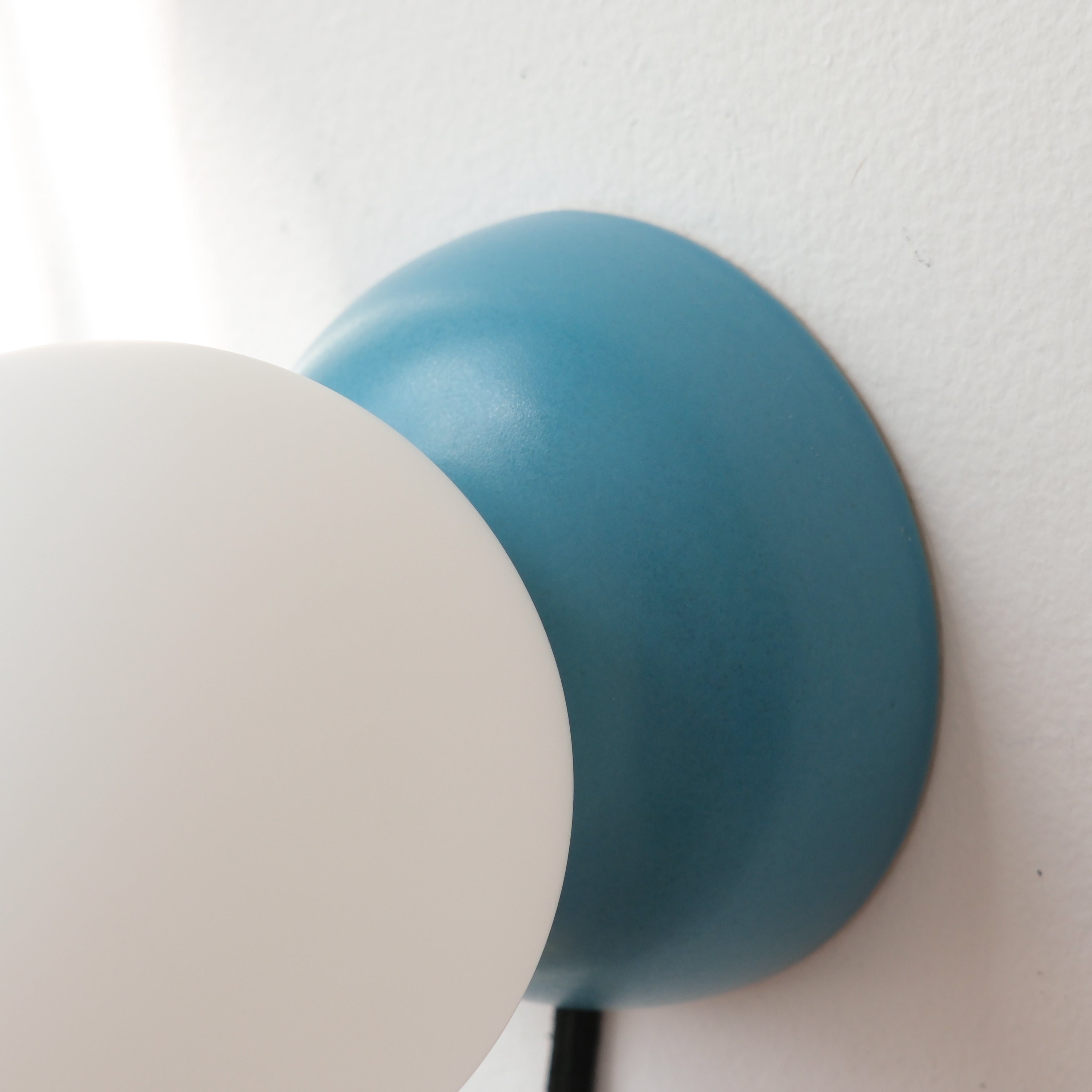 Monroe Ceramic Table Lamp with Glass Shade - Handmade in USA