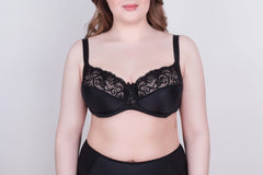 Bra Milavitsa 120151 - Elastic & Lace, Double-Segment Cups, Wide Straps