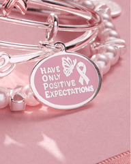 'HOPE' Breast Cancer Awareness Charm Bangle Set of 2, Bracelets, $ 68.00, A Moment Of Now™