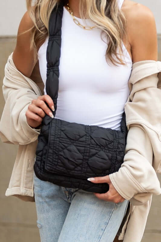 Brinley Quilted Puffer Crossbody Bag, Crossbody Bags, $ 39.00, A Moment Of Now™