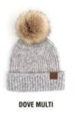 Women's CC Cozy Marled Pom Beanie Hat | USA Boutique Online, Aili's Corner, $ 35.00