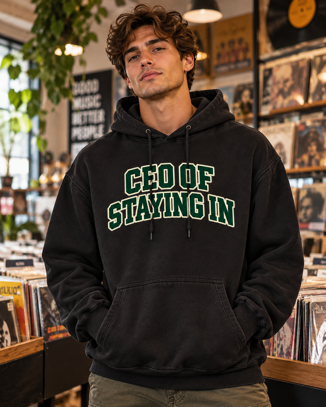 CEO of Staying In Hoodie — Cozy Homebody Graphic Pullover