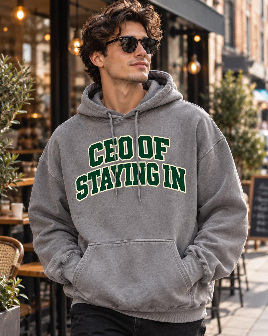 CEO of Staying In Hoodie — Cozy Homebody Graphic Pullover