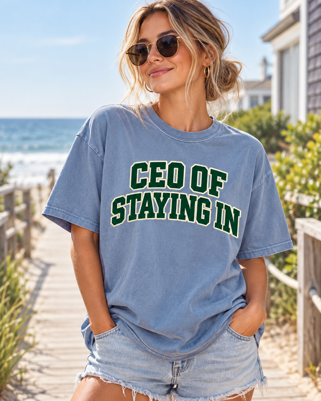 CEO of Staying In T‑Shirt — Funny Stay‑Home Tee for Homebodies