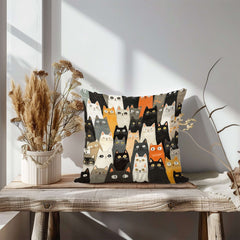 Cat Lover’s Dream Throw Pillow – Covered in As Many Cute Cats as Possible!