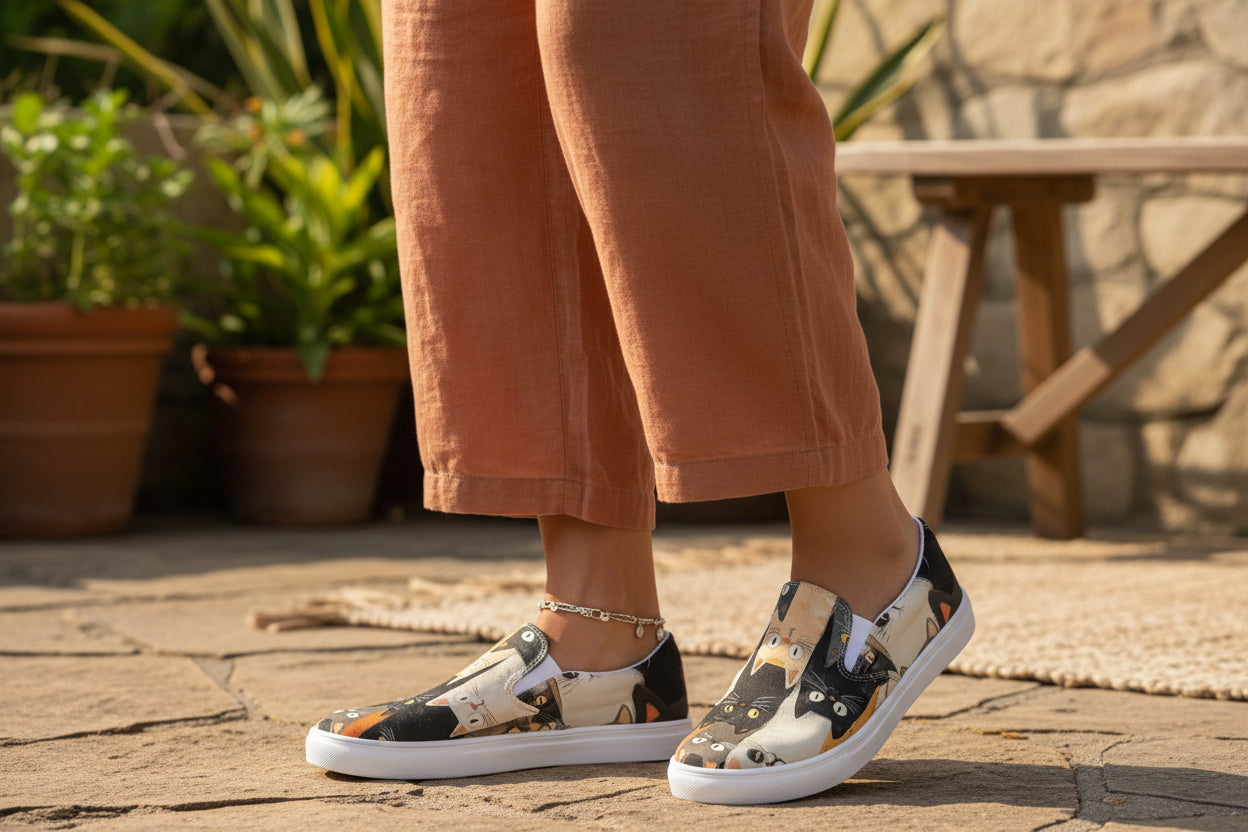 Cat Lover’s Dream Women’s Slip-On Canvas Shoes