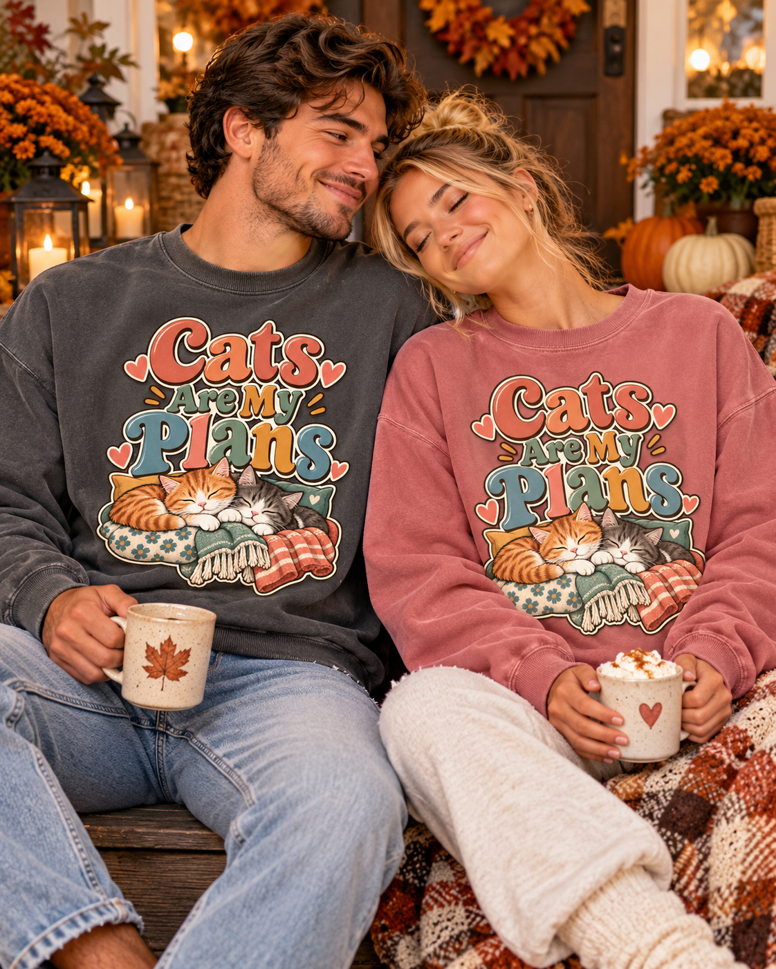 Cats Are My Plans Sweatshirt — Cozy Cat Lover Pullover