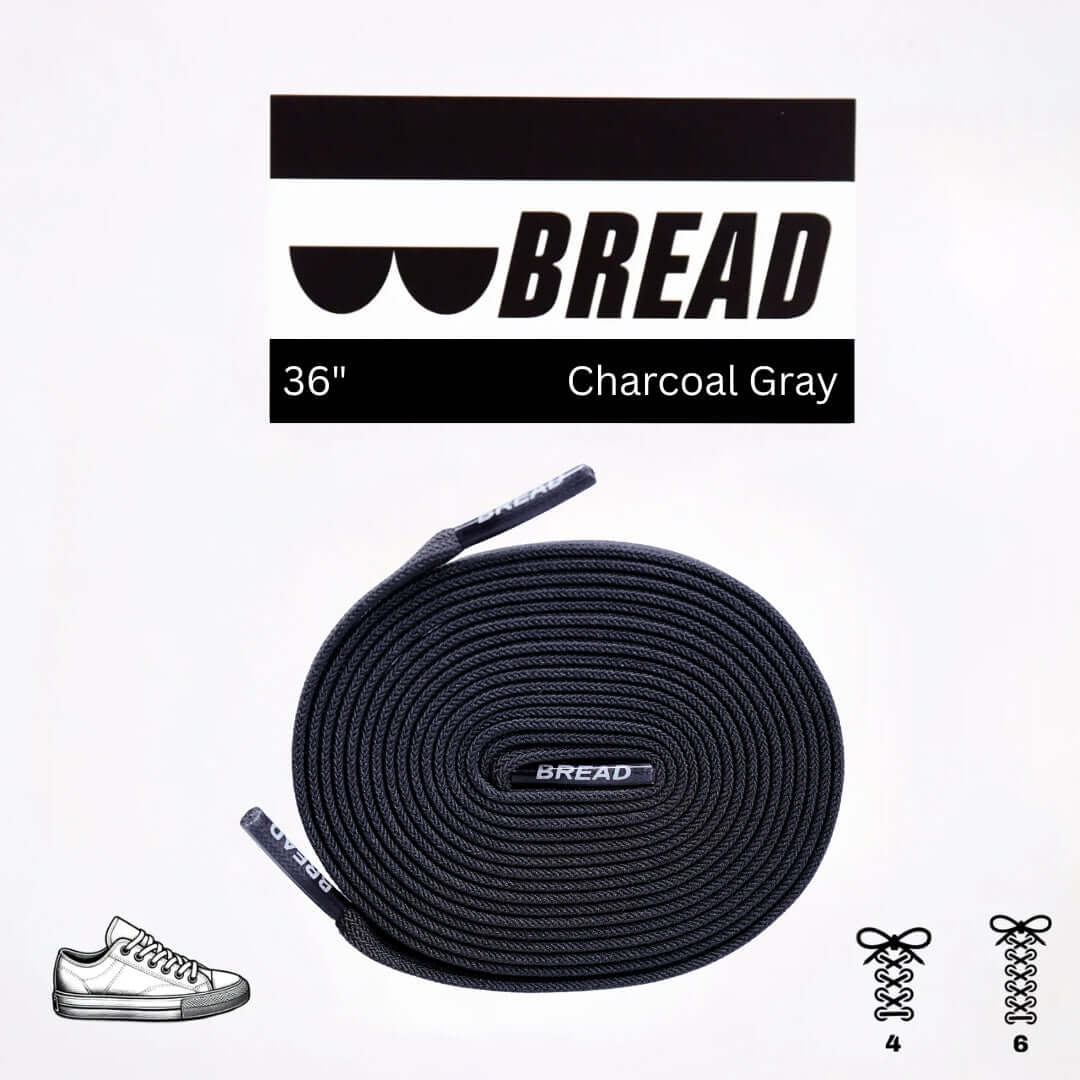 Charcoal Grey Bread Laces, Shoelaces