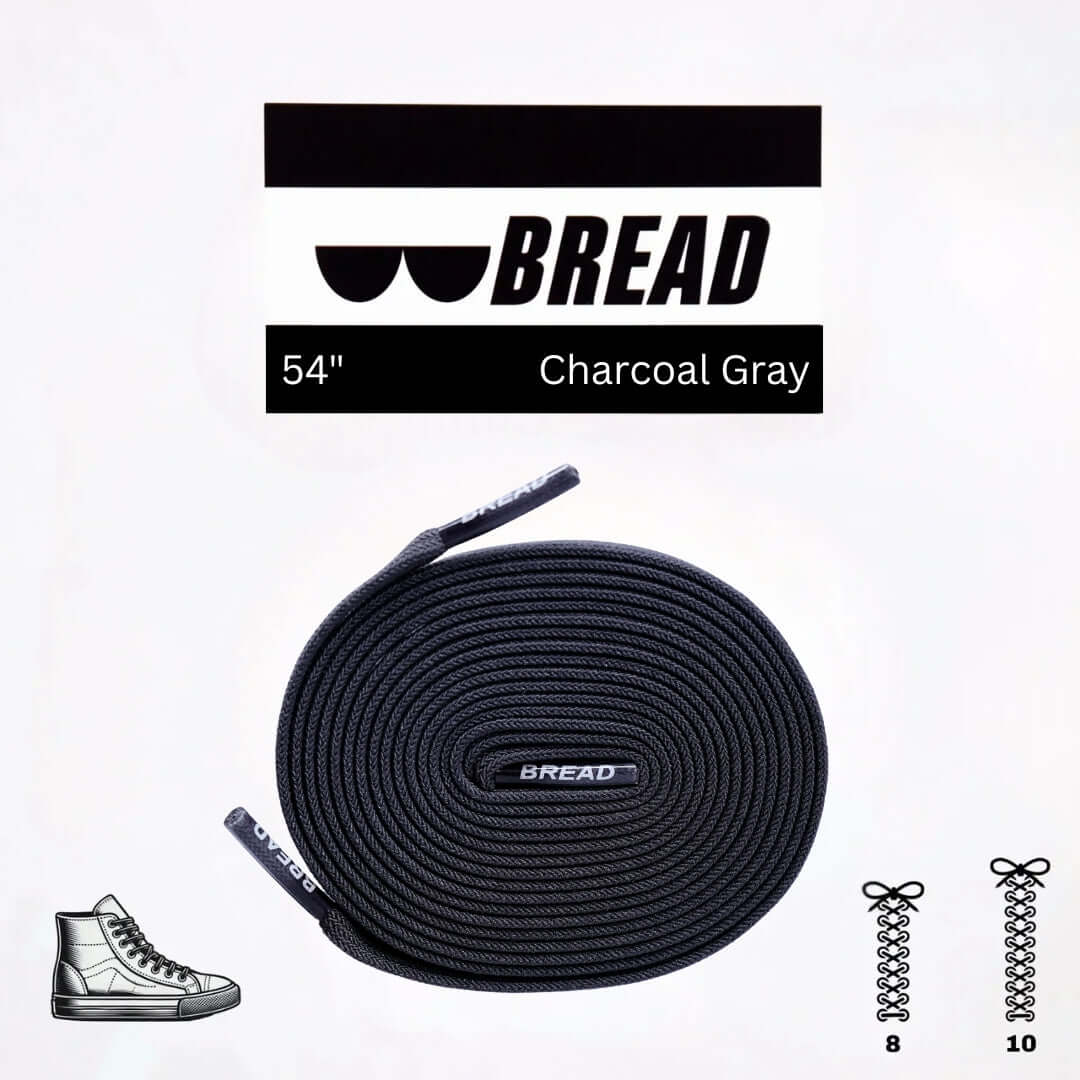 Charcoal Grey Bread Laces, Shoelaces
