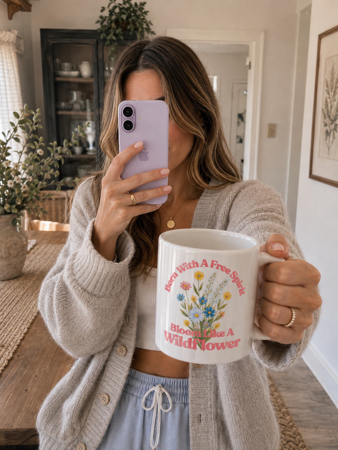 Free Spirit Wildflower Statement Coffee Mug