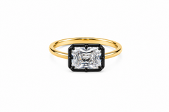 Georgian Bezel Emerald Cut Ring