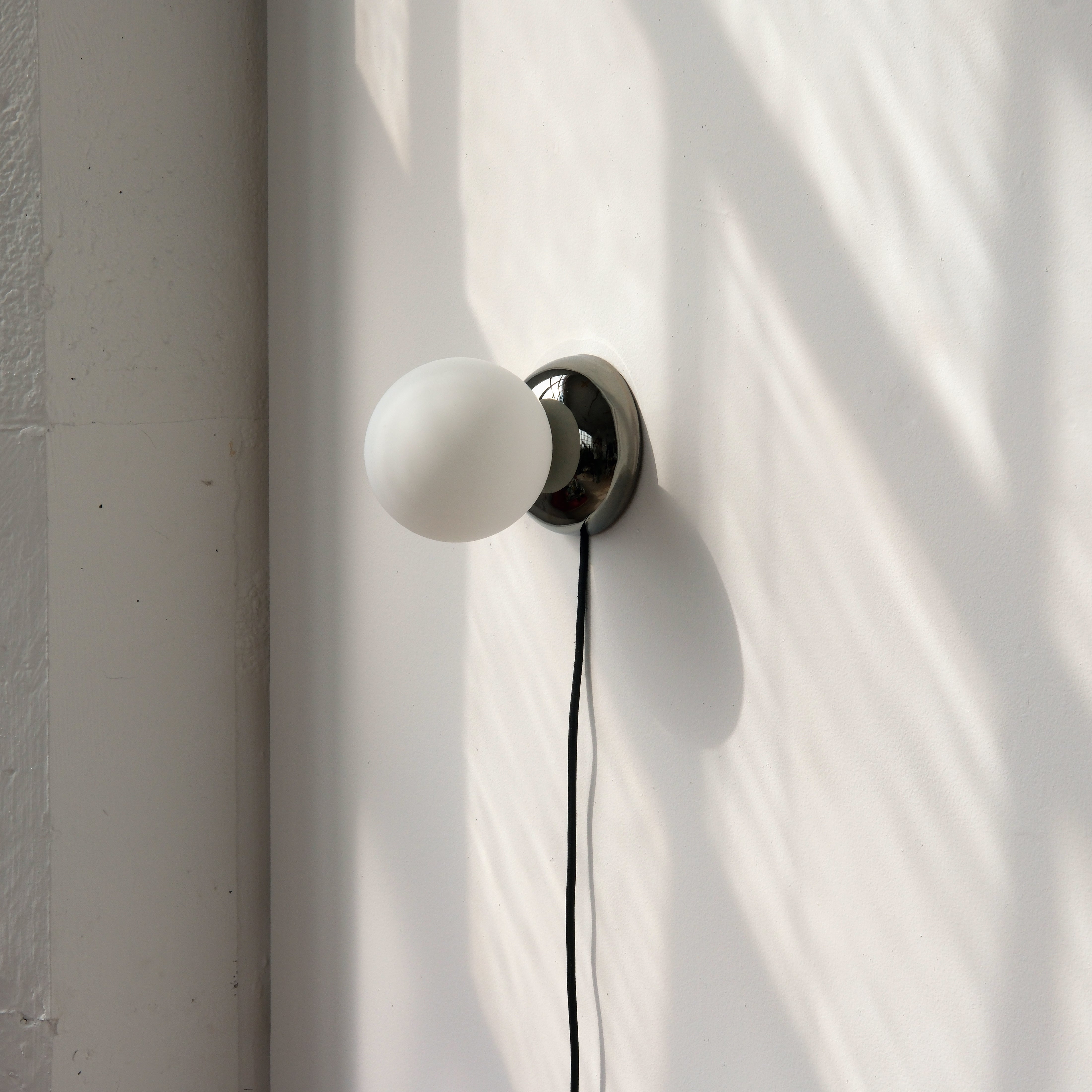 Monroe Ceramic Wall Sconce Lamp with Glass Shade - Handmade in USA