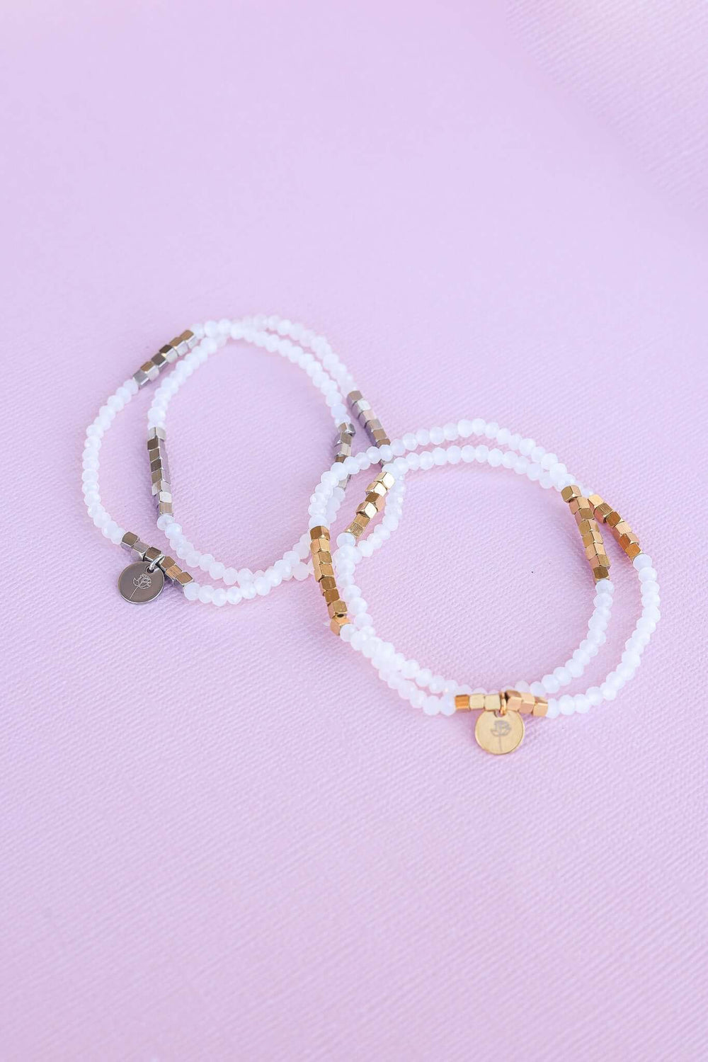 Clara Bracelet Set in White | Bridal Wedding Jewelry, Bracelets, $ 26.00, A Moment Of Now™