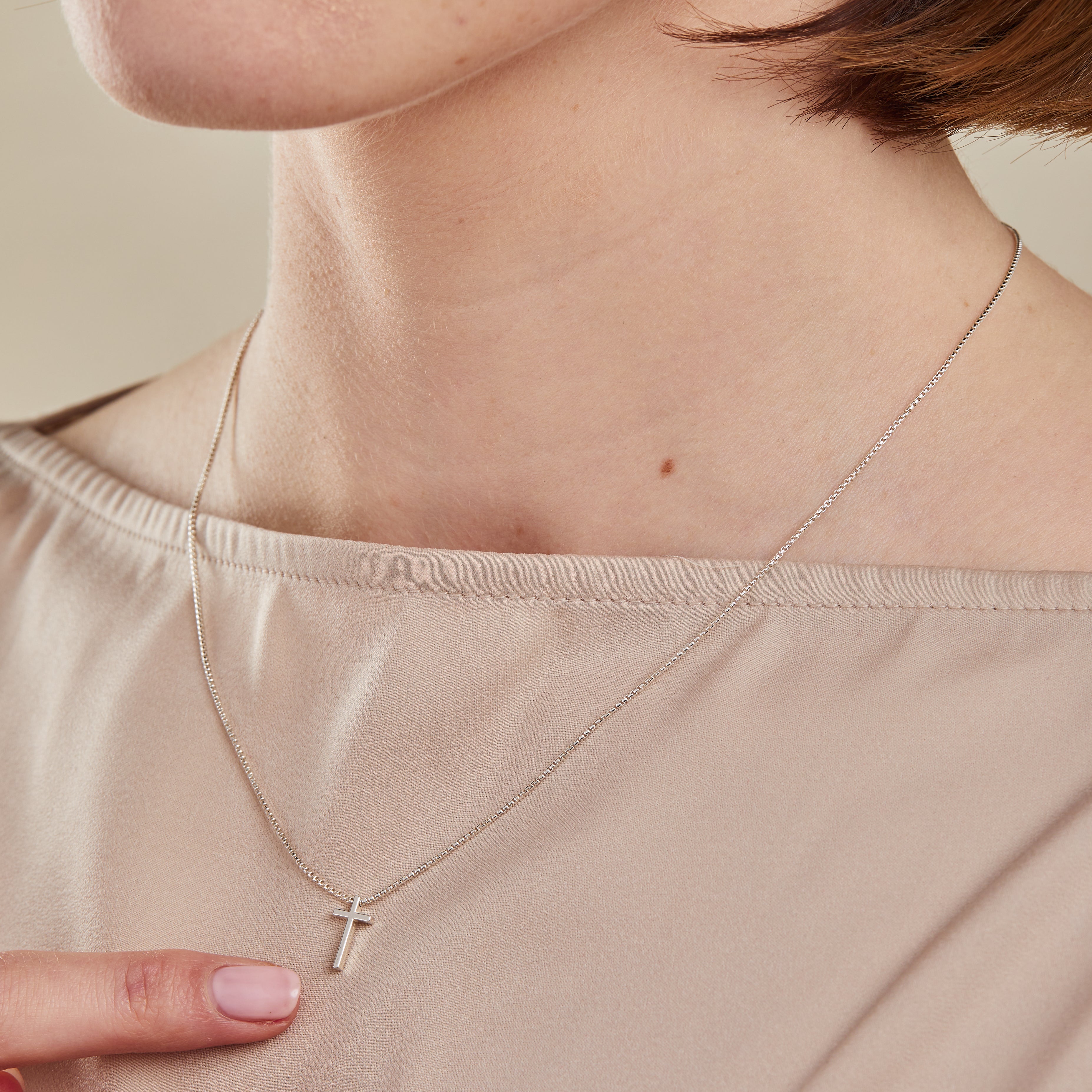 Cross Necklace, Sterling Silver, Necklaces, $ 88.00, A Moment Of Now™