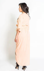 Beaded Peacock Feather Maxi Wrap in Blush | Boutique In USA, Dresses, $ 218.00, A Moment Of Now™