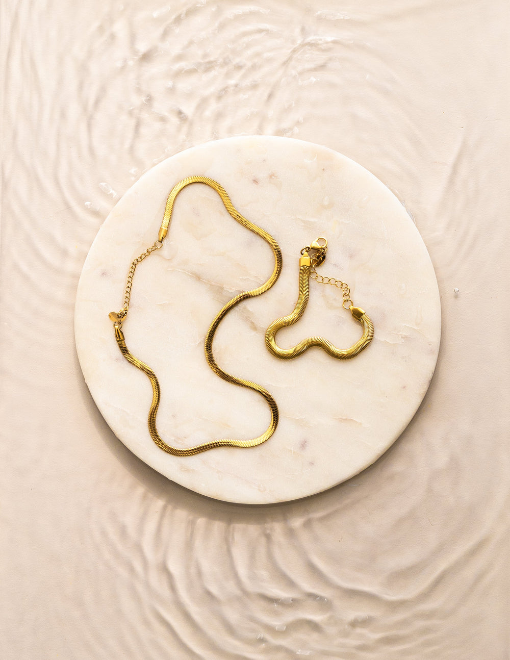 Liquid Herringbone Chain Necklace, Necklaces, $ 47.50, A Moment Of Now™