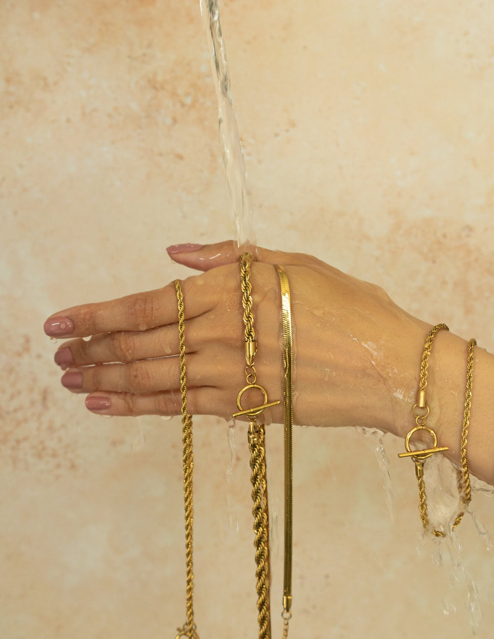 Liquid Herringbone Chain Necklace, Necklaces, $ 47.50, A Moment Of Now™